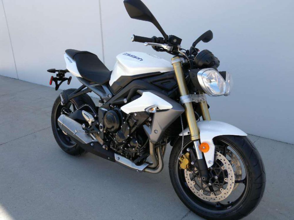 2013 Triumph Street Triple ABS - Crystal White Sportbike 