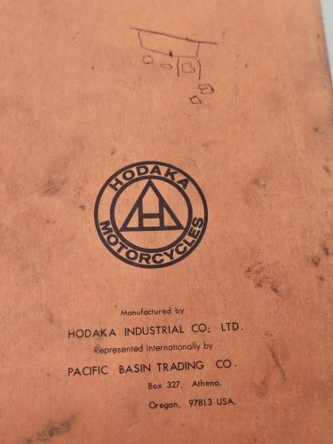 1 Genuine Hodaka Wombat 125 Owners Hand Book &amp; Illustrated Part List OEM Manual