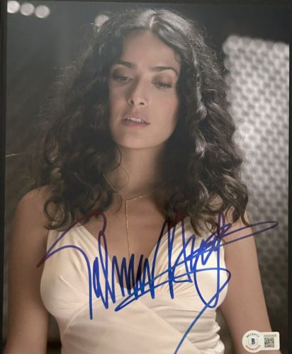 Salma hayek signed sexy desperado 8x10 frida autograph beckett bas coa grown ups