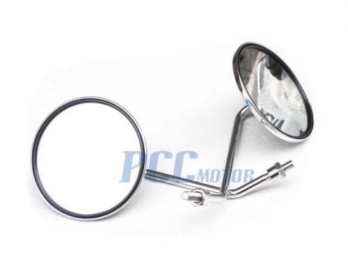 Motorcycle 10mm Rear View Mirrors Chrome GY6 VENTO V MI02