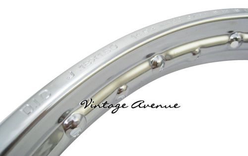 GENUINE ORIGINAL CHROME STEEL REAR D.I.D. DID WHEEL RIM 18 X 1.60 (36HOLES)