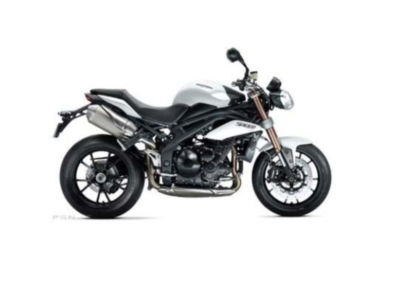 2013 triumph speed triple abs - crystal white 