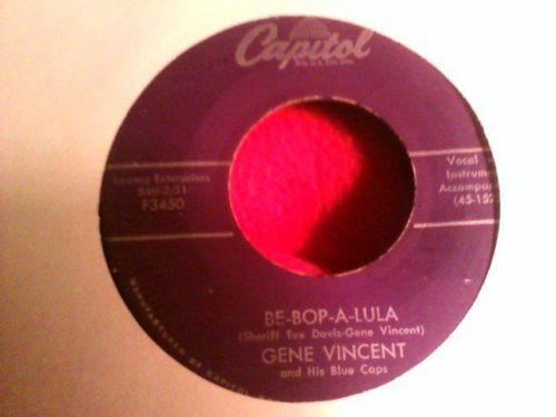 Gene vincent be bop a lula capitol 3450  rock  7&#034;  45