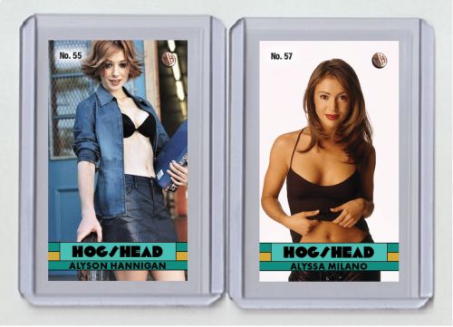 Alyson hannigan rare mh hogshead #&#039;d x/3 tobacco card no. 55